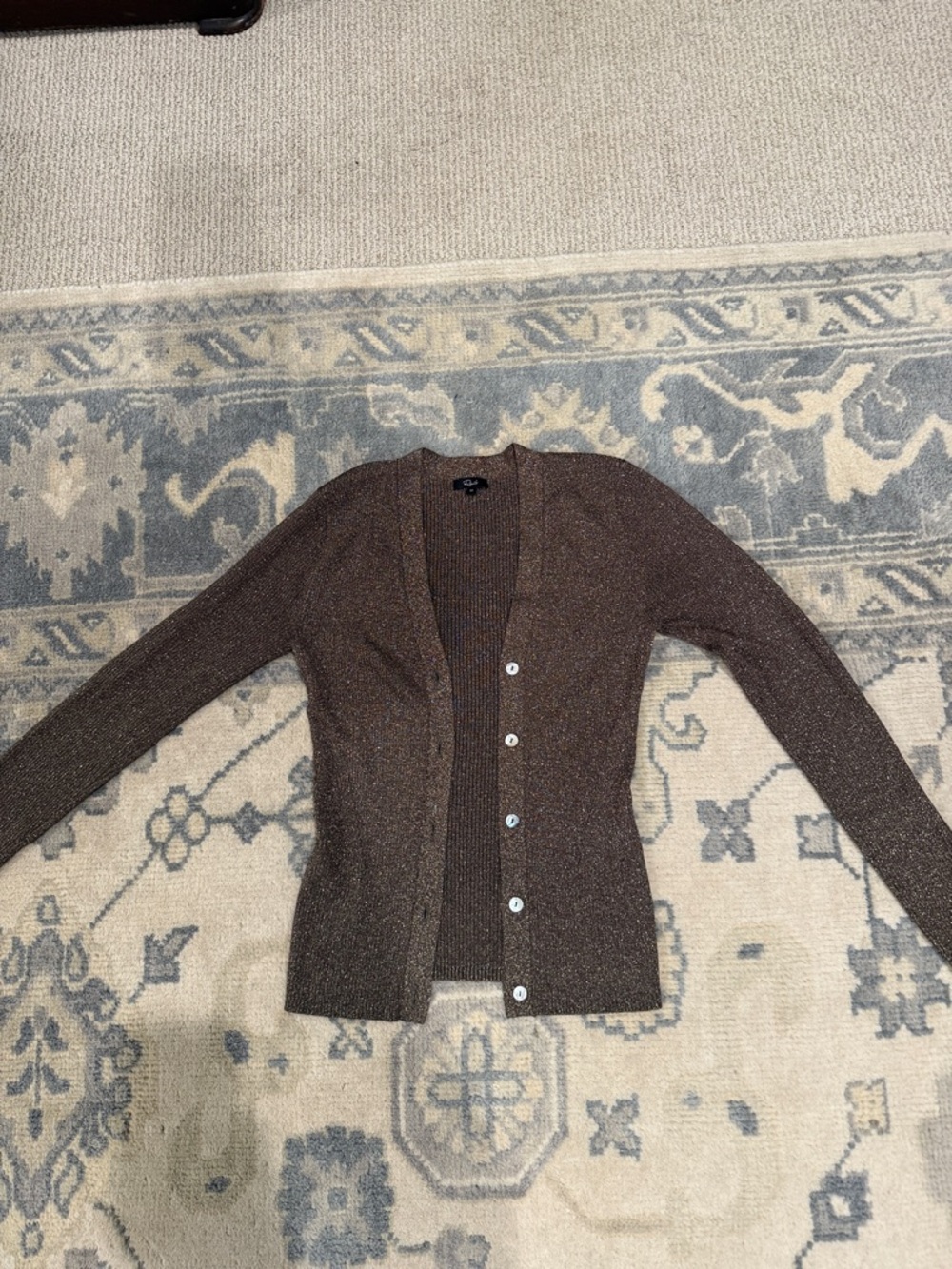 Rails Metallic Knit Button-Up Cardigan - Women